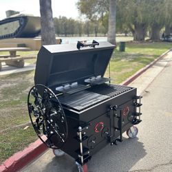 Smoker/ Santa Maria Hybrid, Smoker, Grill, BBQ, Barbecue, Wood Fire