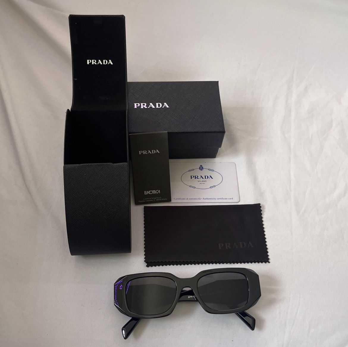 PRADA PR 17WSF Women's Rectangular Sunglasses.