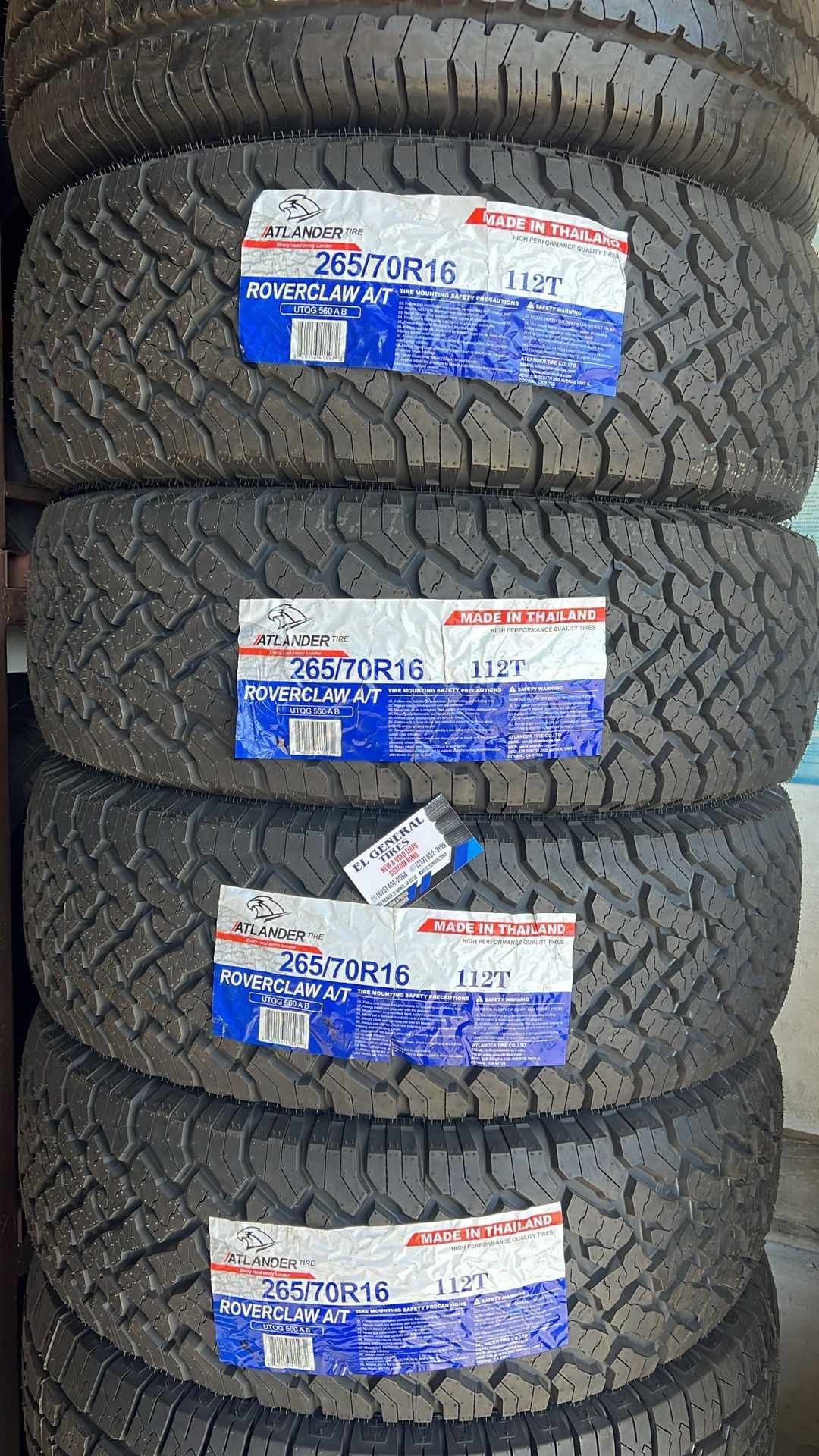 New Tires 265/70/16 Set Of 4 Atlander Installed And Balanced Set De 4 Llantas Nuevas Instaladas Y Balanceadas