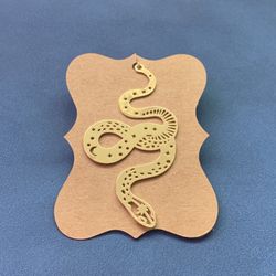 Large golden Snake Necklace 