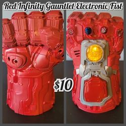 Marvel Studios Avengers Endgame Red Infinity Gauntlet Electronic Fist Roleplay Toy, Lights and Sounds, 5+ Years