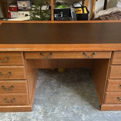 Large Solid Wood Office Desk 