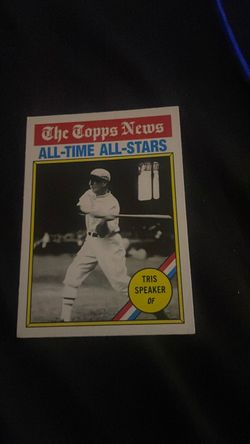 Topps Tris Speaker All-Time All-Stars Baseball Card