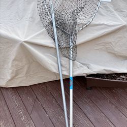 Fishing net with extension pole