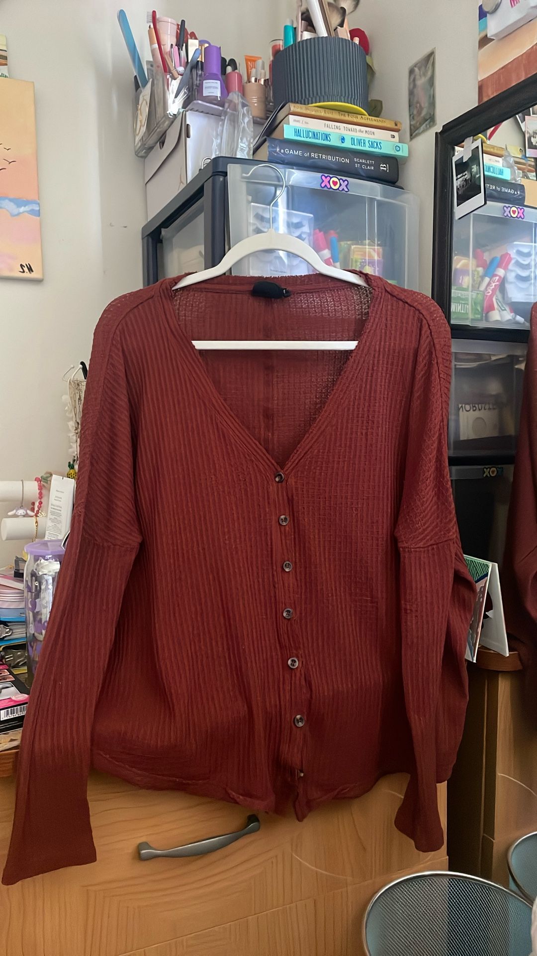Burgundy Cardigan