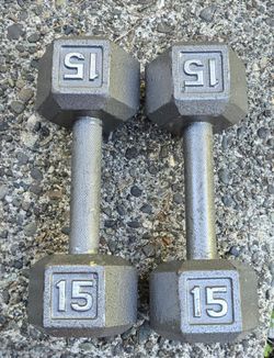 Pair 15 lb dumbells