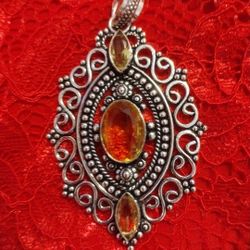 Filigree Style Citran Pendant 