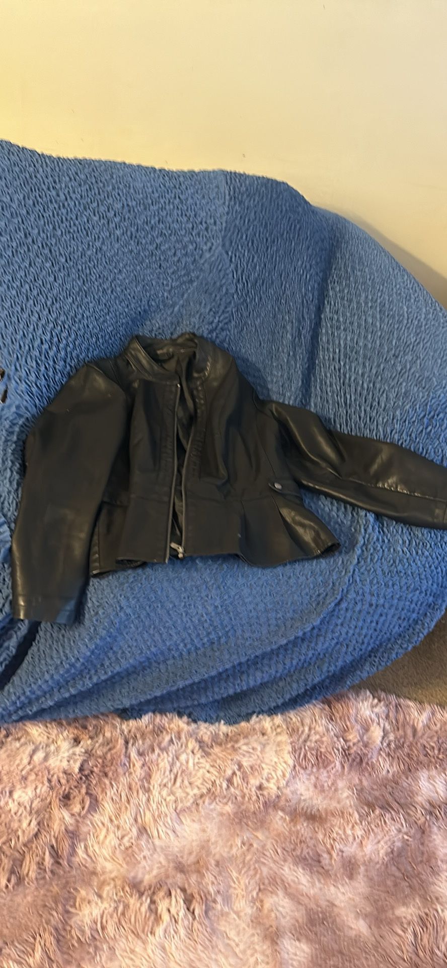 Leather Jacket, Black, 2X