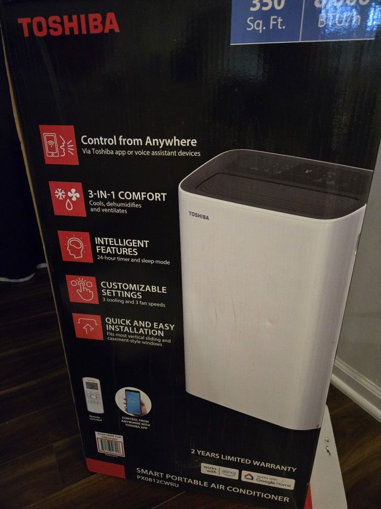Brand New TOSHIBA 8,000btu Portable Air Conditioner.