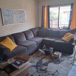 L Shaped Sectional Like New with Queen Size Bed