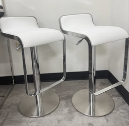 White Lem Bar Stools For Bar or Counter Height (Set of 2)