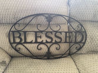 Metal Wall Decor “Blessed” $12