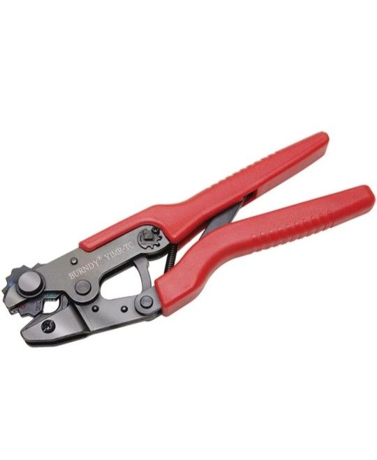 BURNDY Y1MRTC Hytool Ratchet Crimper,8-1 AWG Copper Terminals & Splices - Blk/Red