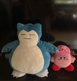 Snorlax & Kirby Plushies