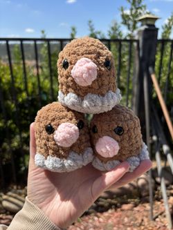 Pokémon Diglett Plushie 🧶 Crochet 🧶 Handmade 