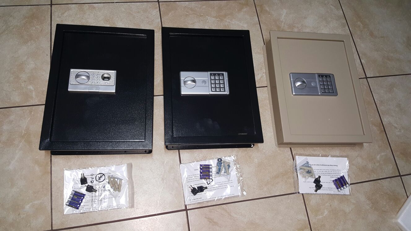 Heavy duty wall safe guns/jewelery/cash