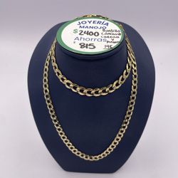 Jewelry Bundle, 14k Yellow Gold Concave Curb Chain & Bracelet 