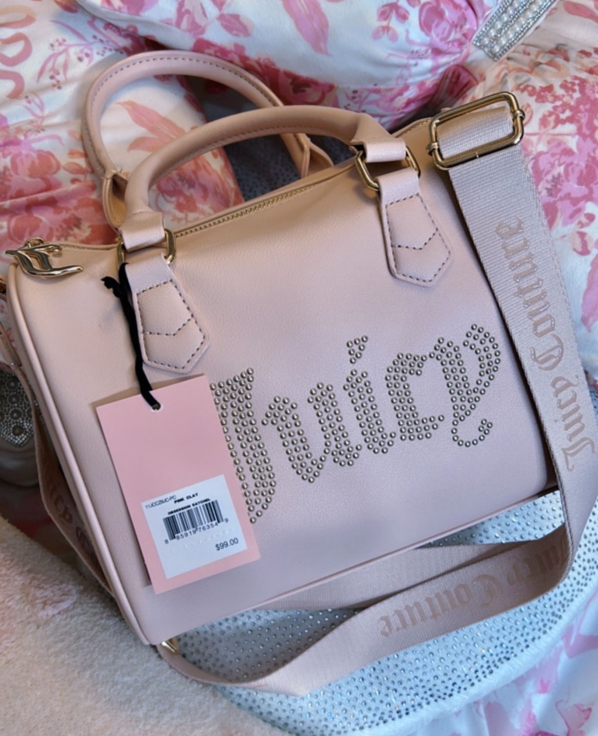juicy couture Pink clay obsession satchel