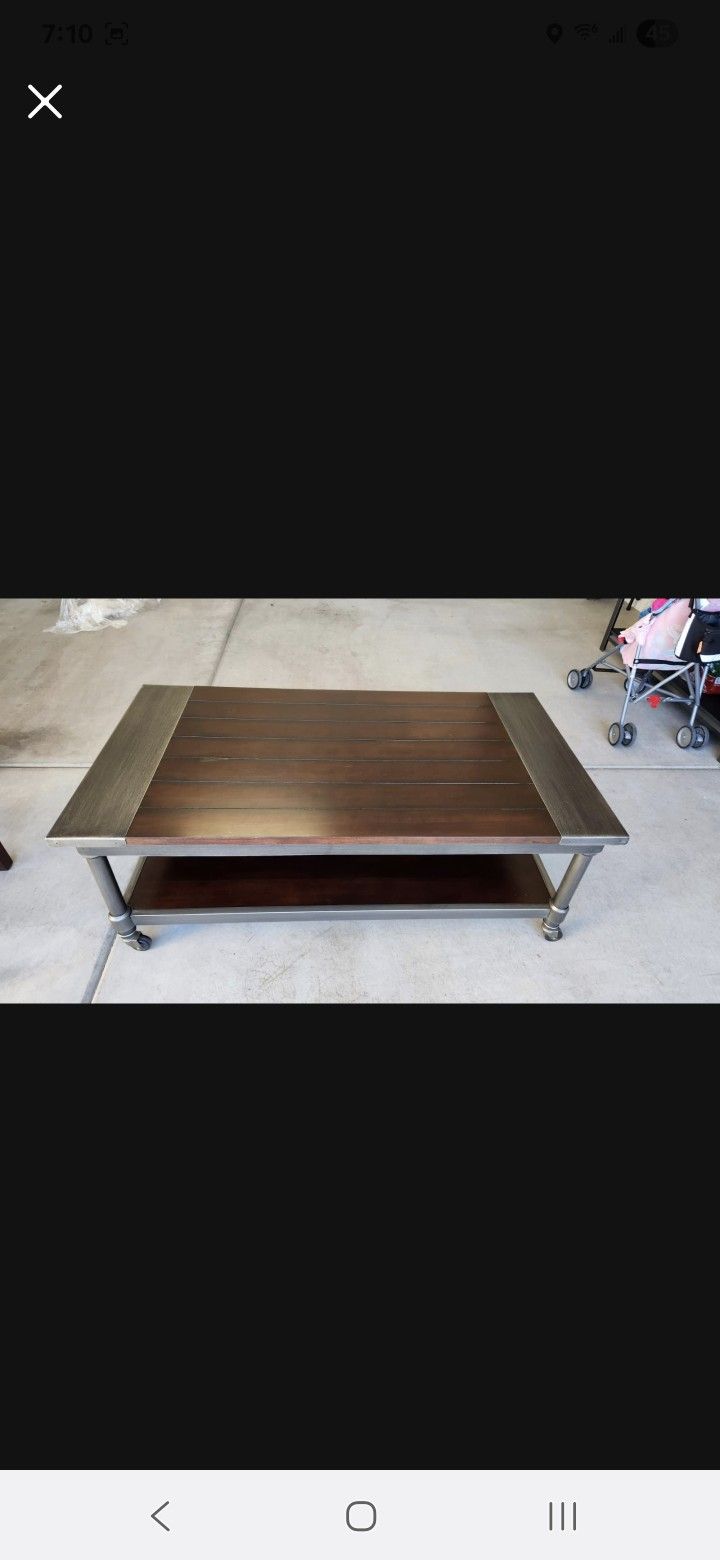 Sturdy Industrial Style Coffee Table