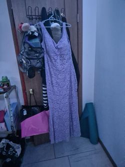 Lavender Sparkly Long Dress