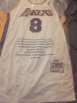 Authentic Limited Edition Kobe #8 Jersey