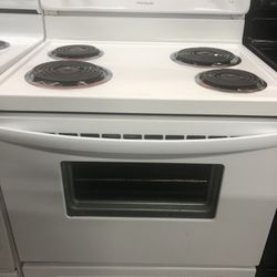 White Coil Top Stove 