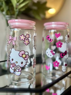 Hello Kitty Glass Cups UVDTF Design 17 Each