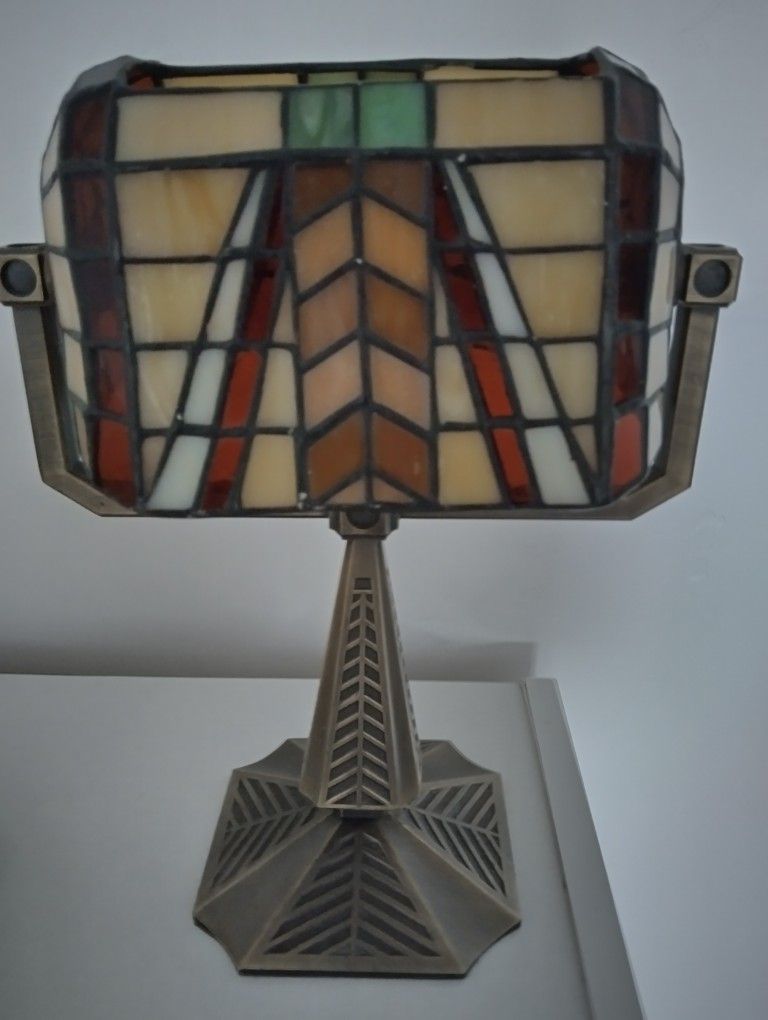 Vintage Stain Glass Table Decor