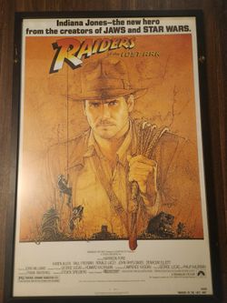 RARE Raiders Of The Lost Ark ORIGINAL Movie Theater Poster