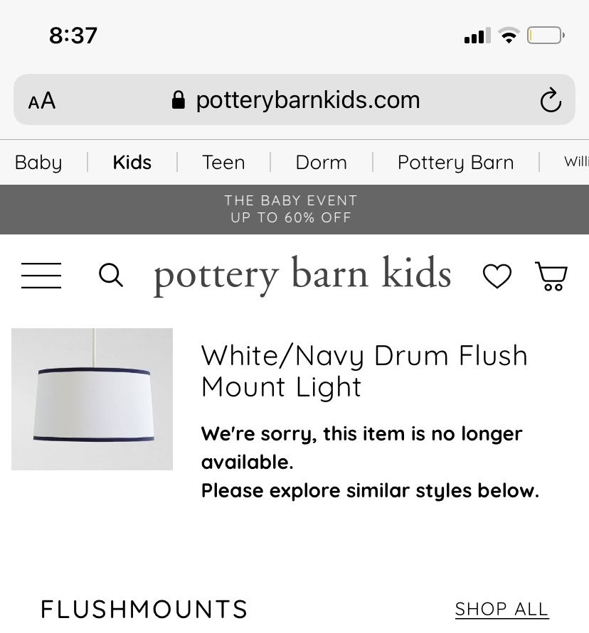 Pottery Barn Kids Pendant Light