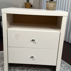 white two drawer storage chest office storage nightstand