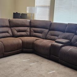 Brown Sectional Couch/sofa