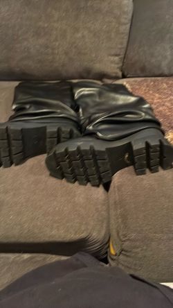 Size 8 Black Knee-High Platform Boots