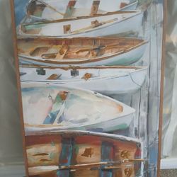 Large Framed Coastal Art