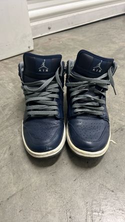Nike Air Jordan 1 Mid 2011 Phat Obsidian Sneakers 364770-402 Men's Size 8
