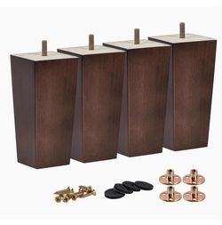 Wooden Furniture Legs, Set of 4, 12”
