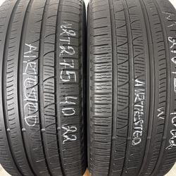 2 Tires 275 40 22 Pirelli Scorpion Verde As No Repairs High Tread
