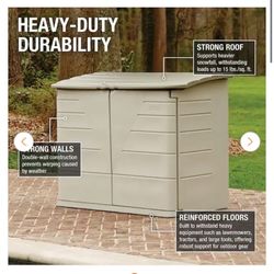Rubbermaid 2 ft. 7 in. x 5 ft. Horizontal Resin Storage Shed