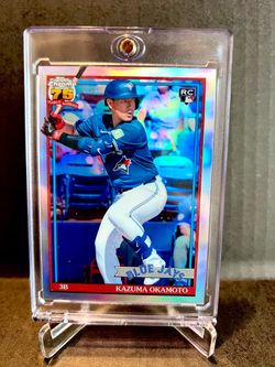 2026 Topps Chrome Kazuma Okamoto 1991 Refractor RC #91CB-24 Rookie Blue Jays