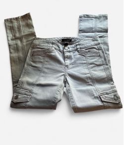 White House Black Market Grey Utility Cargo Jeans