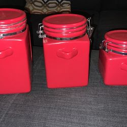 Flour , Sugar , Containers 