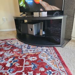 Tv Stand Hard Wood With Glass