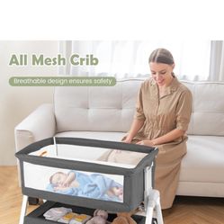 New Baby Bassinet Bedside Crib 
