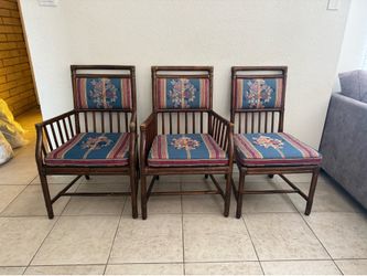 Authentic vintage McGuire Furniture San Francisco chairs from the 1970s