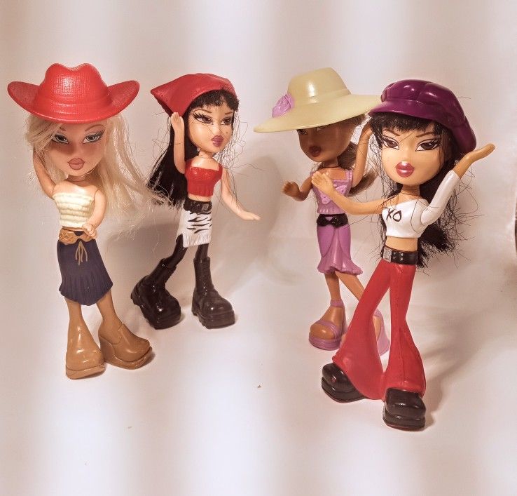 McDonald's 2003 Vtg *Bratz* Happy Meal Dolls Toys Lot of 4 ~Chloe, Yasmin Jade