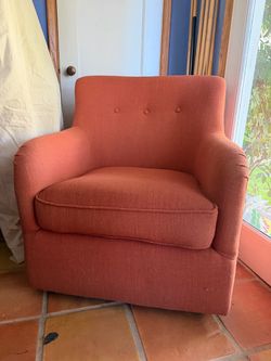 Madison Park Adele Swivel Chair in the color Spice