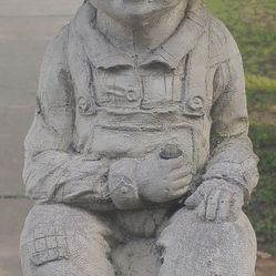 CONCRETE "Fishing Boy" Statue ($50)