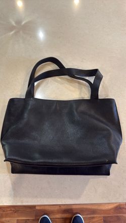 Kiki brand Black Leather Tote Bag