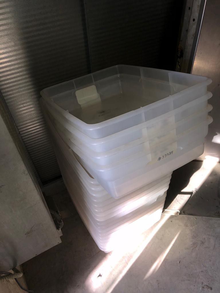 28 Qt Sterilite storage containers. 28 gal.