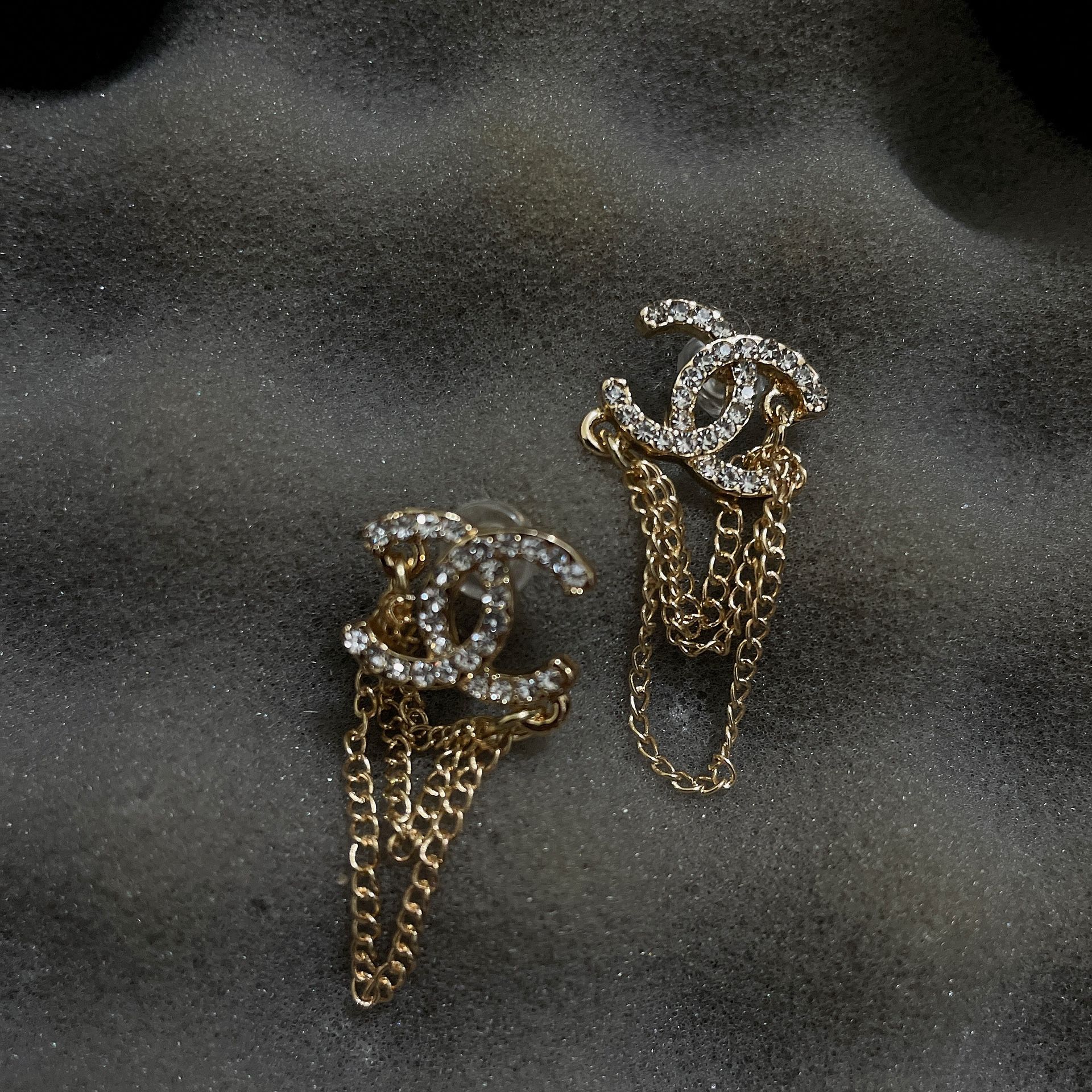 #Good quCc Pendientes de borlas de Oro de Alta Calidad/Gold Tassel Cc Earrings Vintage